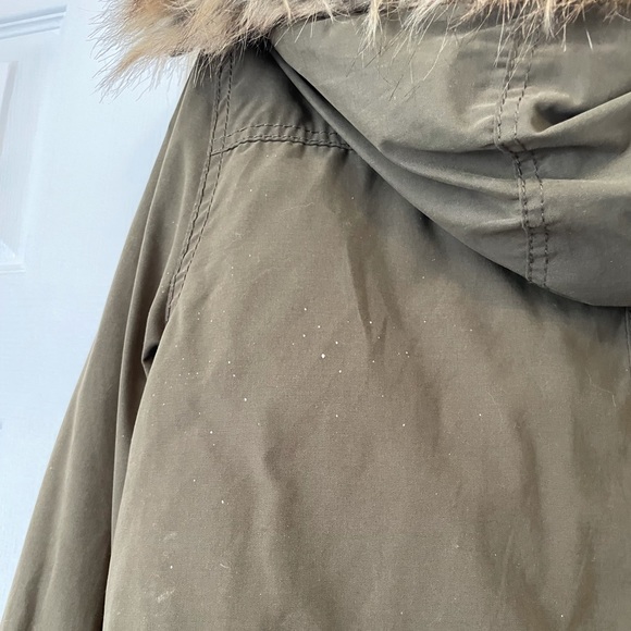 • Aeropostale army green faux fur lined coat • - Picture 5 of 8